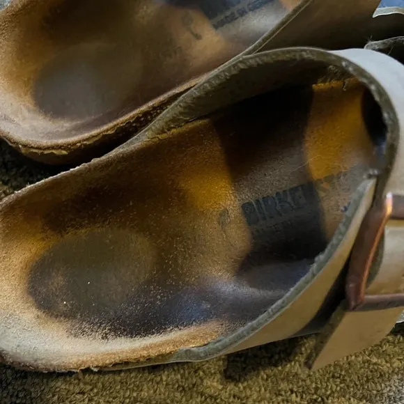 Birkenstock Taupe Arizona Sandals, size 42