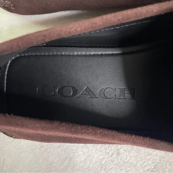 Coach Shoes Men’s MOTT DRIVER Brown Suede Slip On Stylish Loafers Size 10.5D