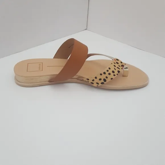 Dolce Vita leopard multi leather sandals