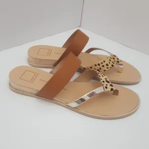 Dolce Vita leopard multi leather sandals