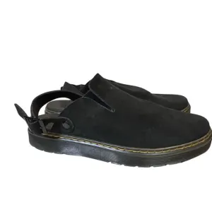 Dr. Martens Carlson Mens Size 12 Black Casual Classic Slingback Mule Shoes