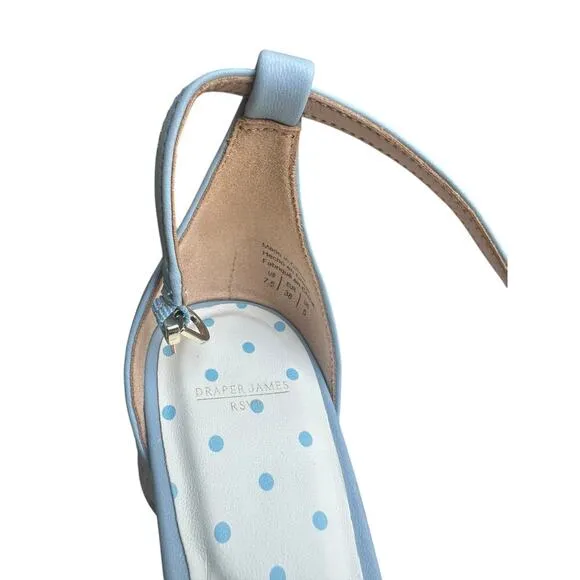 Draper James blue RSVP  espadrilles sandals  block heels. Size-7.5