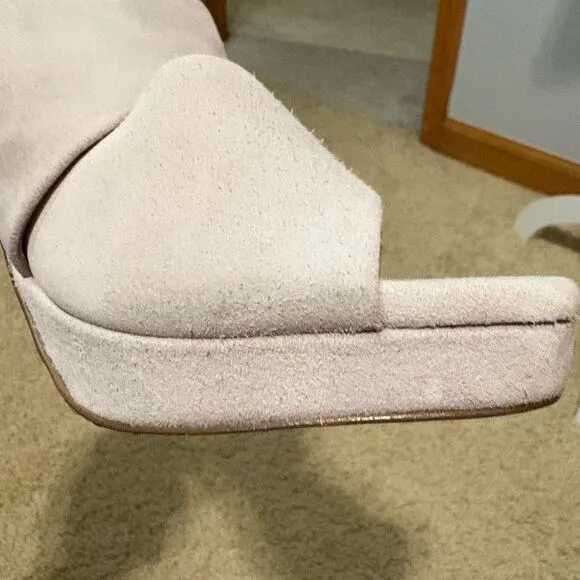 Free People Love is Everywhere leather platform block heel sandals size 37.5 cre
