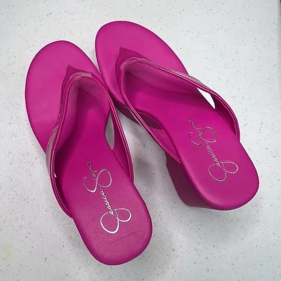 Jessica Simpson, Hot Pink Platform Sandals SZ. 8.5 M #67