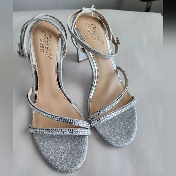 JEWEL BADGLEY MISCHKA Aura Embellished Sandals Size 7