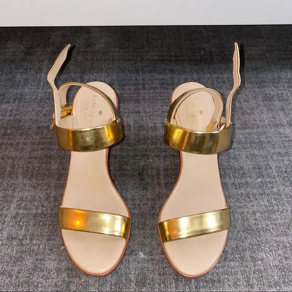 Kate Spade Gold Wedge Sandals