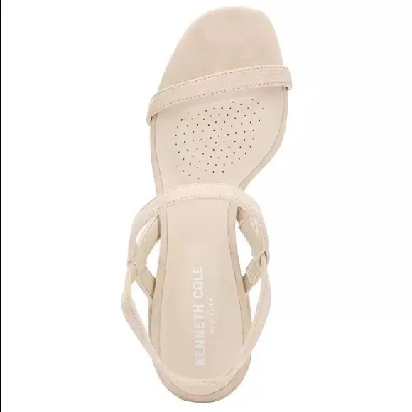 Kenneth Cole Women’s Masie Low Beige Leather Sandals Size 9.5 NWT