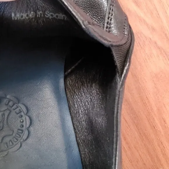 Magnanni Madrid Black Leather Dress Loafers Slip on Shoes Style 16923