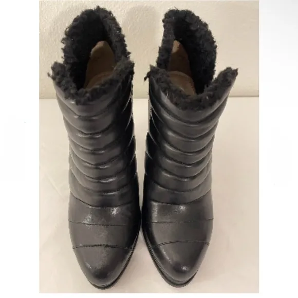 NEIMAN MARCUS Serafina Heeled Booties - Black - Size 9 - NWT!