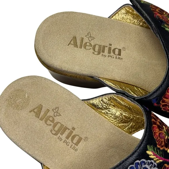 NEW Alegria LIN Black Needles and Pins Sandal womens shoes US 8/8.5 / EU 38 boho