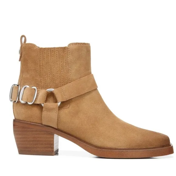 NWT Suede Harness Buckle Backed Ankle Boots by Sam Edelman