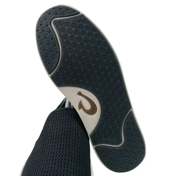 OluKai Lae'Ahi Mens Size 8 Black Casual Slip On Sneaker Shoes