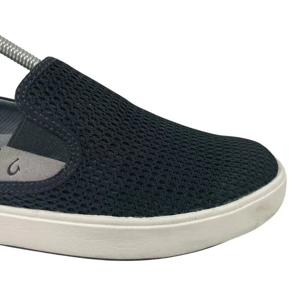 OluKai Lae'Ahi Mens Size 8 Black Casual Slip On Sneaker Shoes