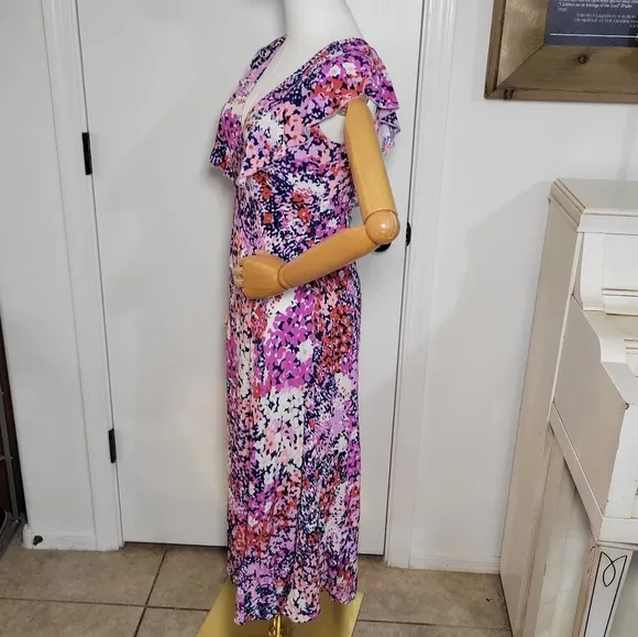 Rails Constance Purple Gardenia Resort Vacation Spring Floral Dress Size Medium