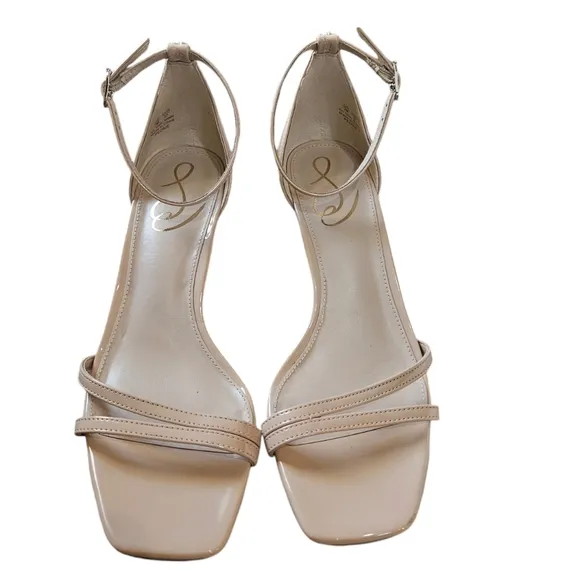 Sam Edelman Nude Kitten Heel  Sandals. Size 7.