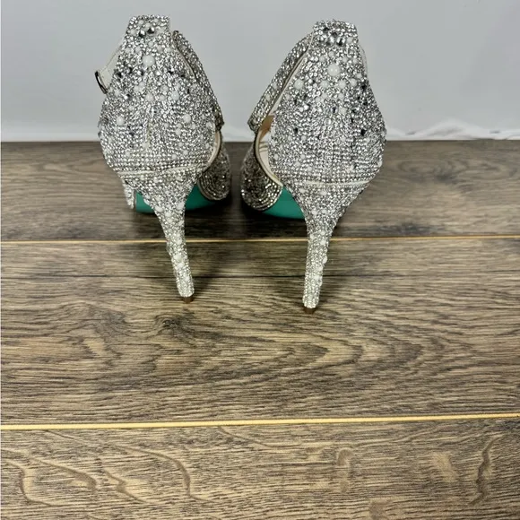 Silver‎ Glitter High Heel Sandals