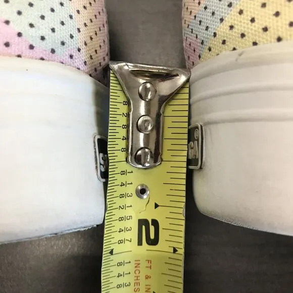 Superga Fantasy Pink &amp; Pastels Cotton Sneaker Shoes w/ White Platform Women 8