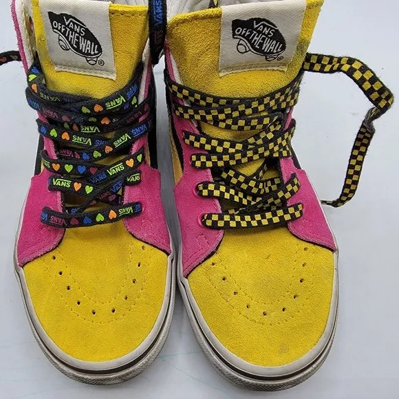 Vans SK8-Hi 2 Platform Kids Size 3 Vans Beads Multi Color Love Laces - 721454