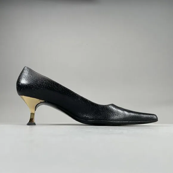 Vicini Giuseppe Zanotti Design Women’s EU 40 US 10 Black Leather High Heel Shoes
