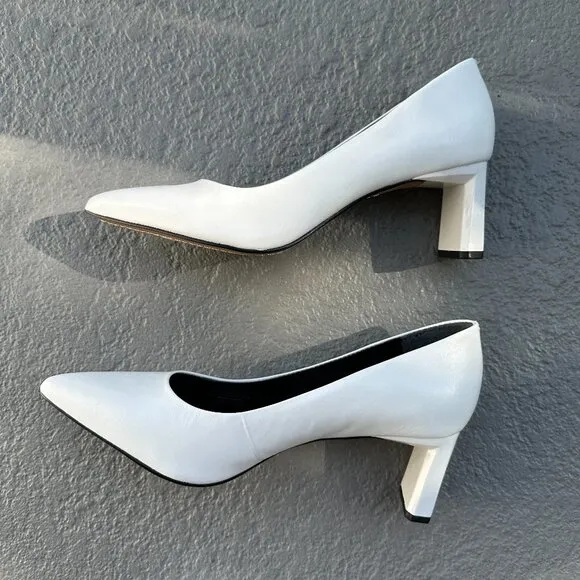 Vince Camuto Tritellia Pointed Toe Pump Coconut Cream White Size 7 Women NWT