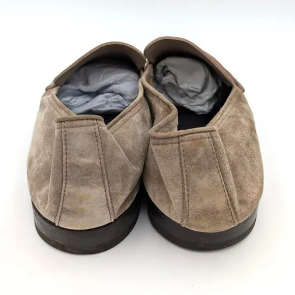 Zegna L'asola Penny Loafers Beige Suede Men's shoes size US10 EU43